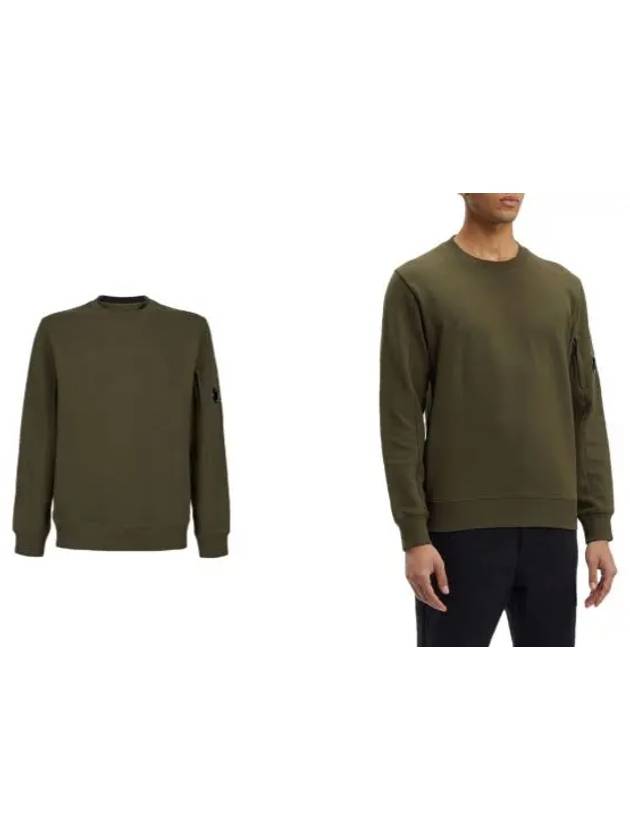 Diagonal Raised Fleece Sweatshirt Ivy Green - CP COMPANY - BALAAN 8