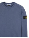 Logo Patch Crew Neck Sweatshirt Navy - STONE ISLAND - BALAAN 4