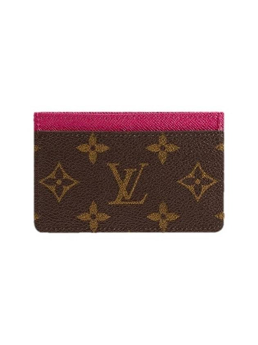 Monogram Card Wallet Brown Fuchsia - LOUIS VUITTON - BALAAN 2