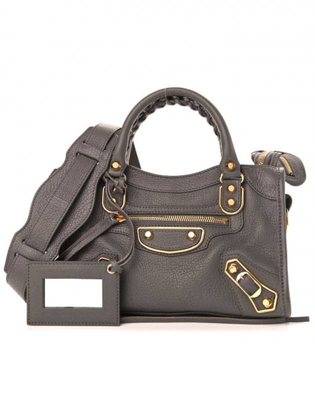 Metallic Edge Mini City Tote Bag Grey - BALENCIAGA - BALAAN 1