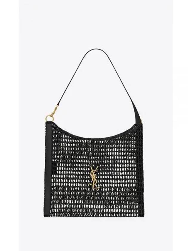 Oxalis Logo Plaque Shoulder Bag Black - SAINT LAURENT - BALAAN 2