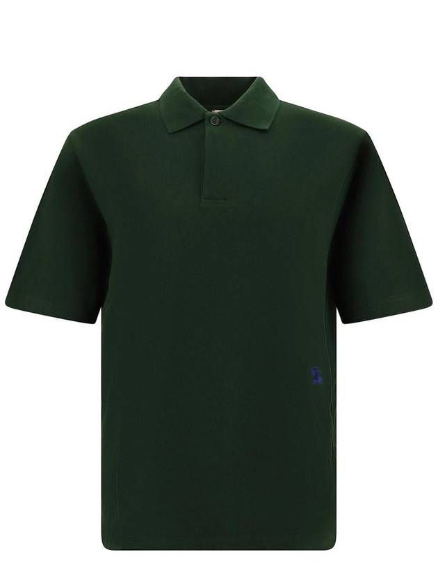 Embroid Logo Cotton Polo Shirt Ivy - BURBERRY - BALAAN 2