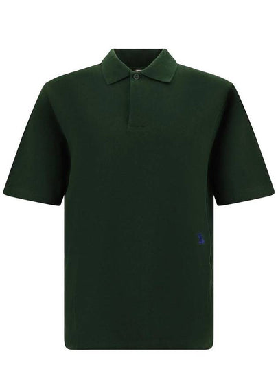 Embroid Logo Cotton Polo Shirt Ivy - BURBERRY - BALAAN 2