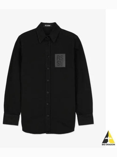 Logo Patch Shirt Black 231W242100320099 - RAF SIMONS - BALAAN 1