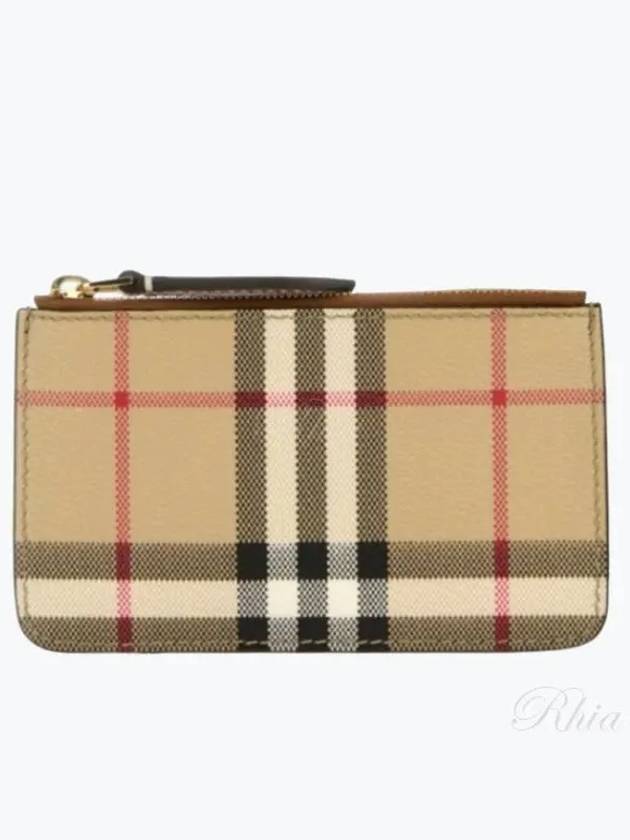 Check Print Coin Wallet Beige - BURBERRY - BALAAN 2