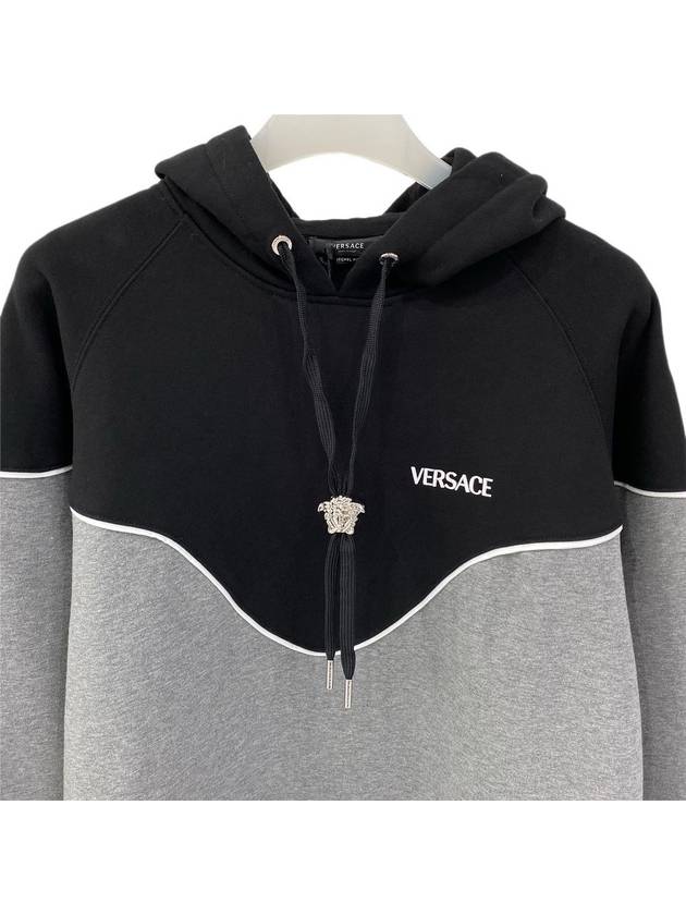 embroidered logo silver Medusa brushed color combination hoodie 1010227 - VERSACE - BALAAN 3