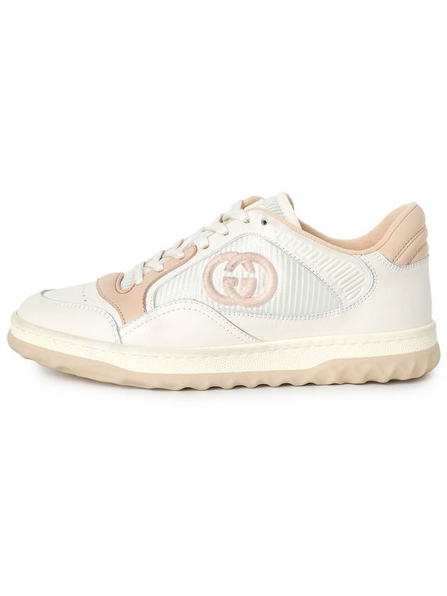 MAC80 Leather Low-Top Sneakers Pink White - GUCCI - BALAAN 4