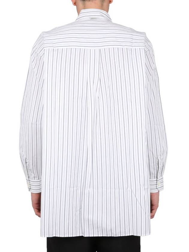 Popover Stripe Long Sleeve Shirt White - OUR LEGACY - BALAAN 4