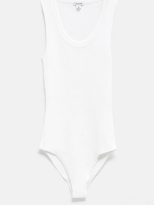 Sleeveless Ribbed Knit Bodysuit - ALAIA - BALAAN 1