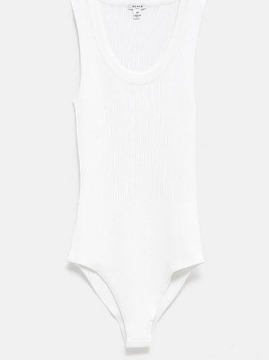 Sleeveless Ribbed Knit Bodysuit - ALAIA - BALAAN 1