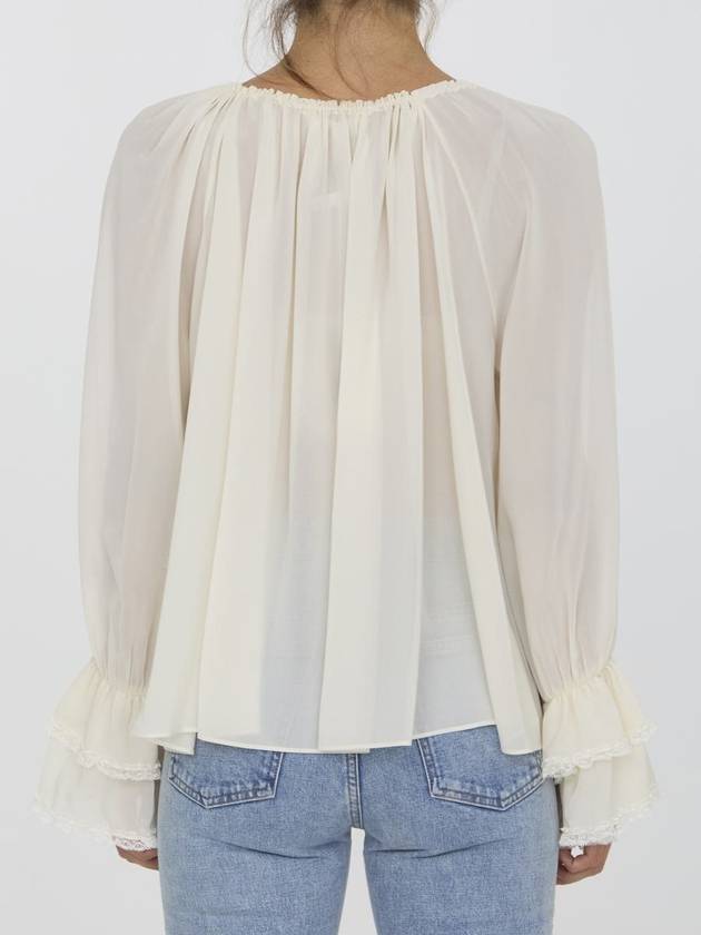 Gathered Top In Silk - CHLOE - BALAAN 4