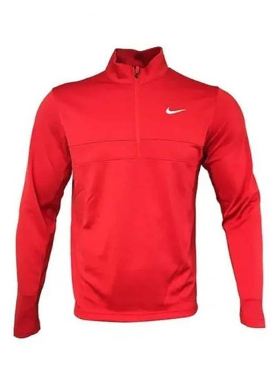 Men's Dri-Fit Essential Half-Zip Long-Sleeve T-Shirt Red - NIKE - BALAAN 2