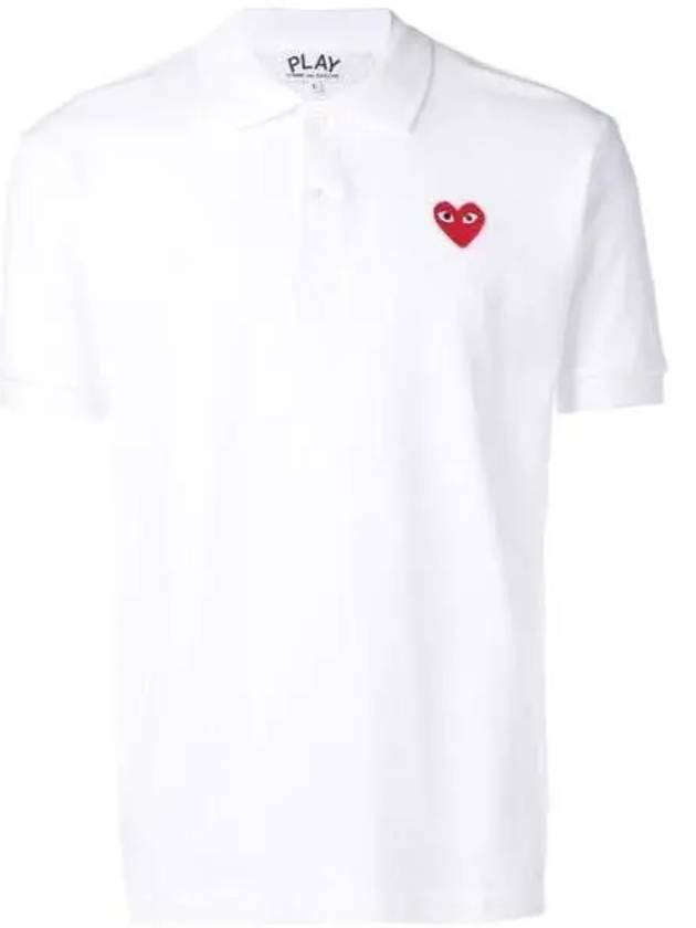 Play AZ T006 Red Heart Logo Patch Polo Barn 1049839 - COMME DES GARCONS - BALAAN 1