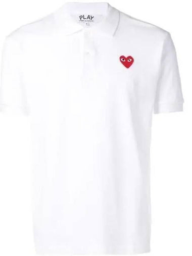 Play AZ T006 Red Heart Logo Patch Polo Barn 270728 1049839 - COMME DES GARCONS - BALAAN 1