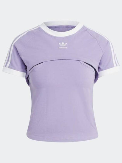 Always 2 In 1 Tank Top Short Sleeve T-Shirt Purple Magic Lilac - ADIDAS - BALAAN 2