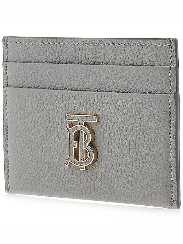 Grainy leather card wallet light Grey - BURBERRY - BALAAN 3