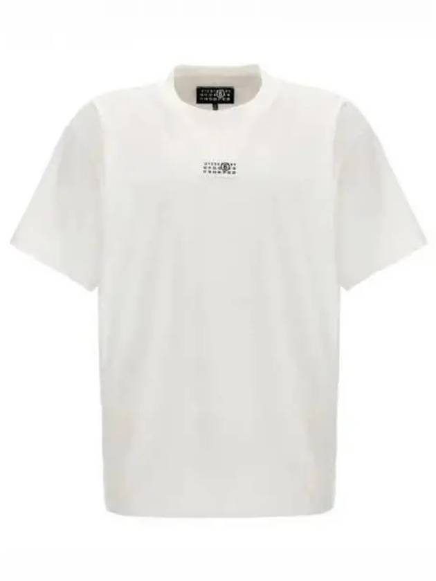 MM6 Margiela Small Numeric Logo Print Short Sleeve T Shirt White SH0GC0017S24312100 - MAISON MARGIELA - BALAAN 1