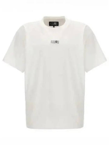 MM6 Margiela Small Numeric Logo Print Short Sleeve T Shirt White SH0GC0017S24312100 - MAISON MARGIELA - BALAAN 1