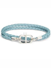 CD Icon Braided Leather Bracelet Blue - DIOR - BALAAN 2