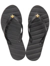 Kira Logo Flip Flops Black - TORY BURCH - BALAAN 3