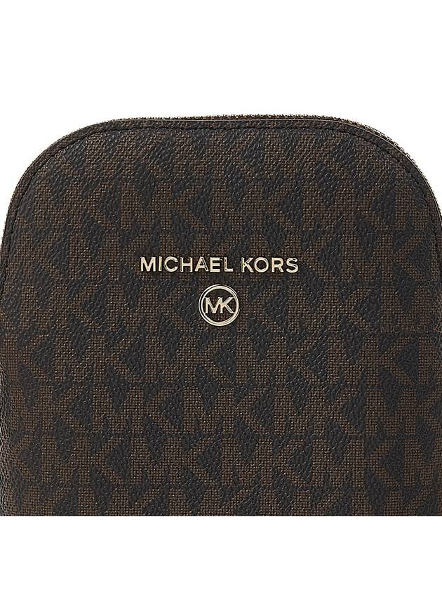 Small Logo Smartphone Cross Bag Brown - MICHAEL KORS - BALAAN 7