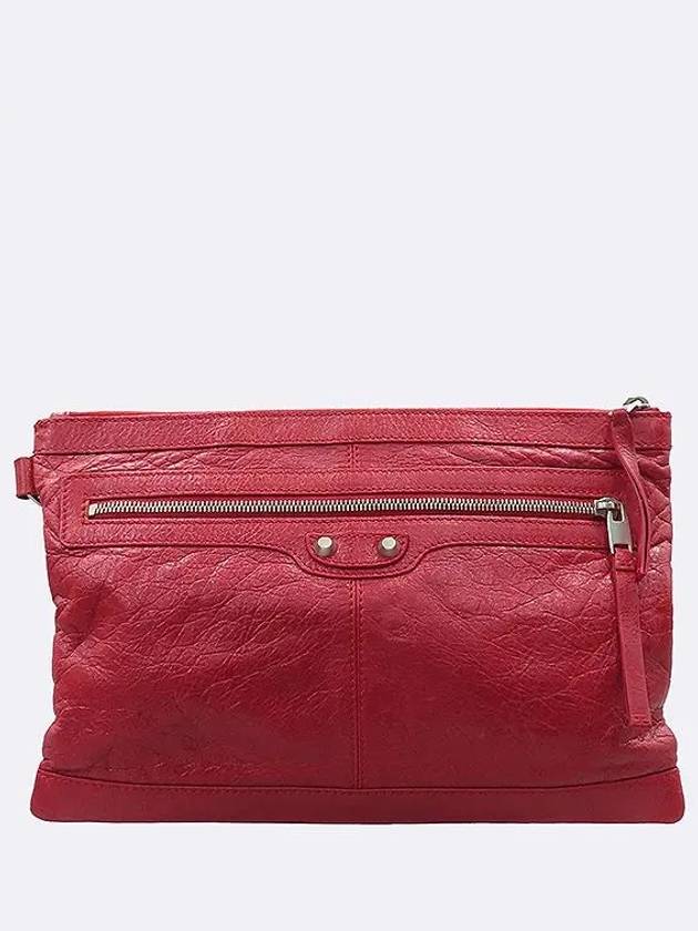 273022 Red color PORTE DOUMENTS clip clutch bag - BALENCIAGA - BALAAN 1