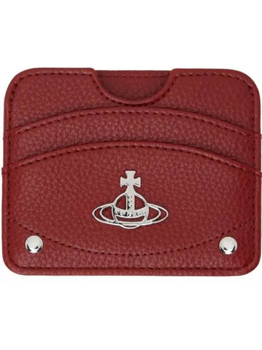 Logo Half Moon Card Wallet Red - VIVIENNE WESTWOOD - BALAAN 1