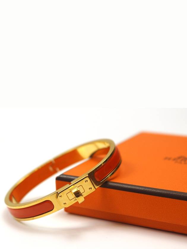 Mini Click Kelly Bracelet Orange Gold H200004FP - HERMES - BALAAN 5