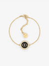 Petit CD Baroque Resin Pearl Bracelet Black Gold - DIOR - BALAAN 2