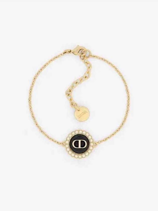 Petit CD Baroque Resin Pearl Bracelet Black Gold - DIOR - BALAAN 2