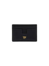 Grain Leather Classic TF Card Wallet Black - TOM FORD - BALAAN 1