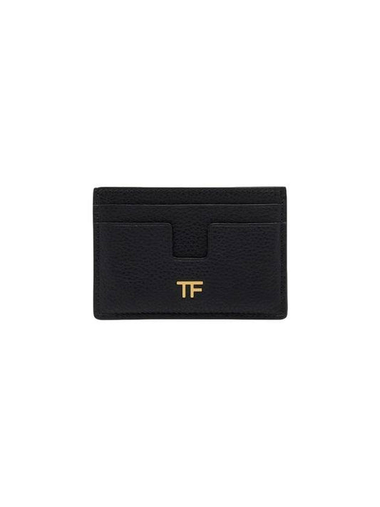 Grain Leather Classic TF Card Holder Black - TOM FORD - BALAAN.