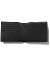 Crocodile Embossed Leather Half Wallet Black - SAINT LAURENT - BALAAN 4