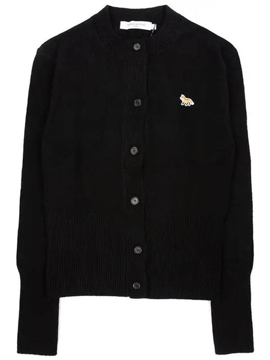 Baby Fox Fitted Round Cardigan Black JW00514KT1006 - MAISON KITSUNE - BALAAN 1