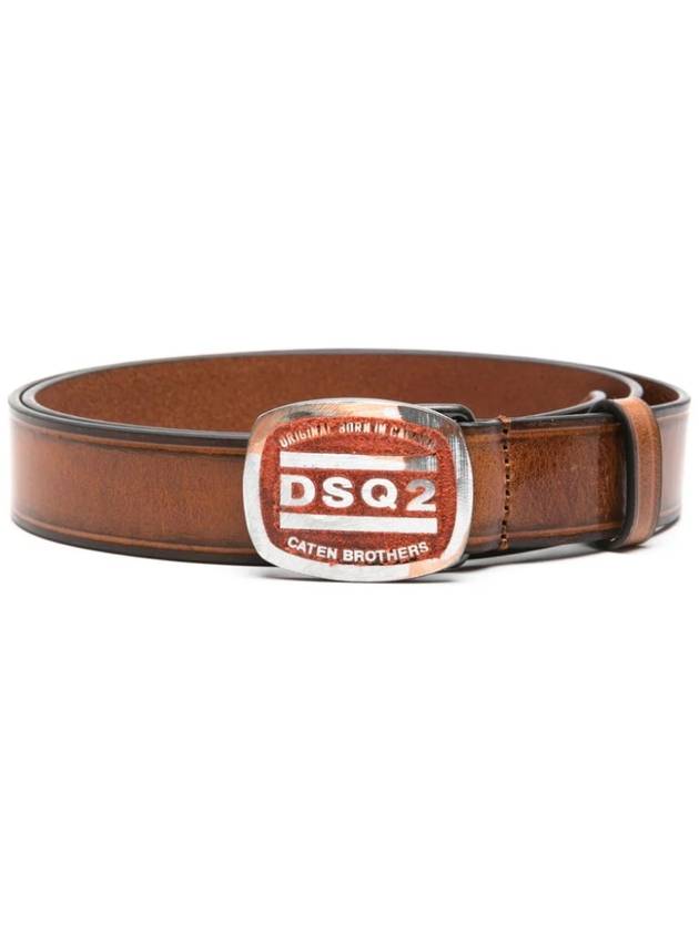 logo buckle leather belt BEM058312900001 - DSQUARED2 - BALAAN 2