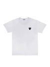 Women's Small Black Wappen Short Sleeve T-Shirt P1 T063 2 White - COMME DES GARCONS PLAY - BALAAN 1