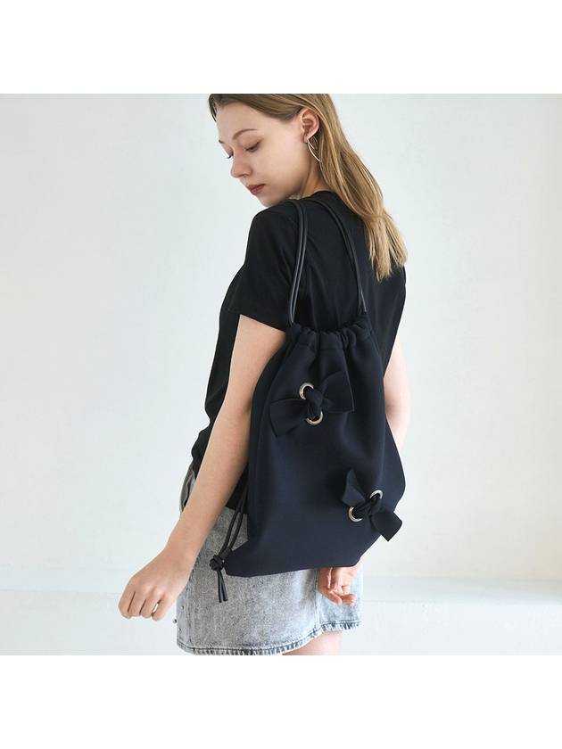 Back to Ribbon Backpack Black - SUIN - BALAAN 1