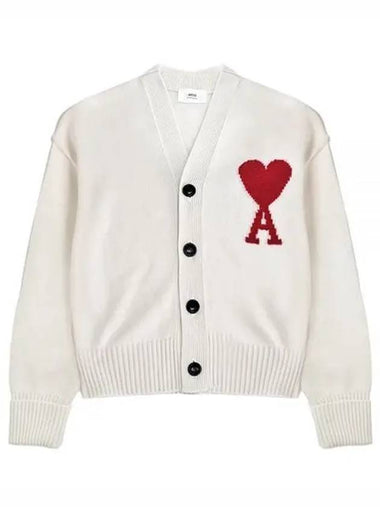 De Coeur Cardigan White BFUKC002U 018 154 1212566 - AMI - BALAAN 1