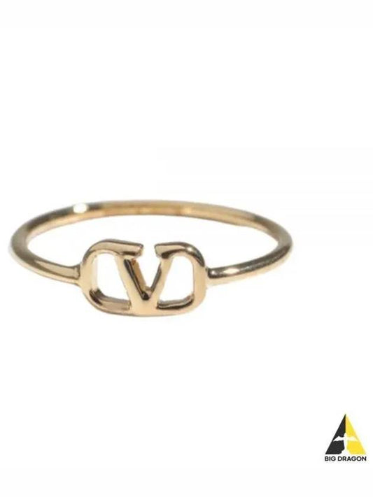 V Logo Signature Ring Gold - VALENTINO - BALAAN 2