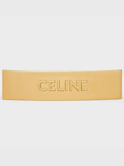 Brass And Steel Gold Finish Hair Clip Gold - CELINE - BALAAN 2