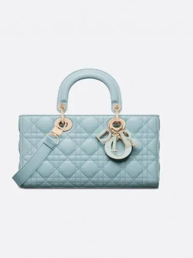 Lady D-Joy Medium Shoulder Bag Blue - DIOR - BALAAN 2