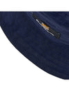 Cotton Reversible Bucket Hat Navy - BARBOUR - BALAAN 10