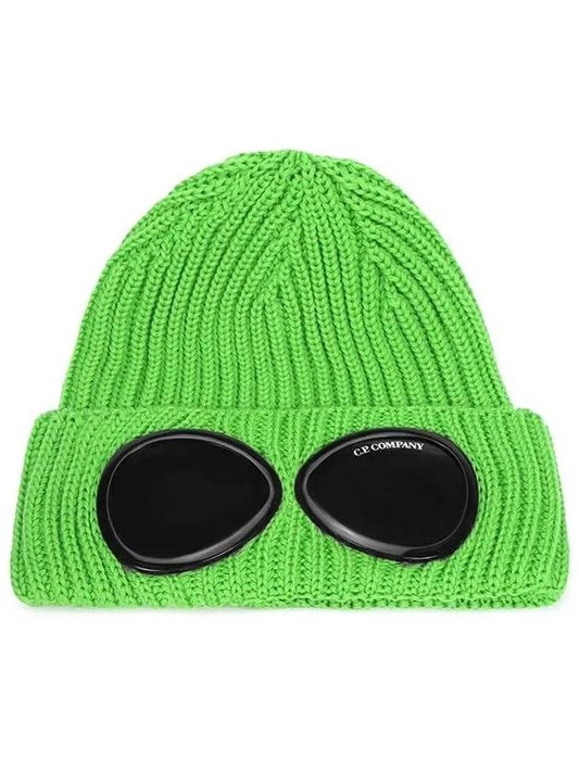 Signature Goggles Wool Beanie Green - CP COMPANY - BALAAN 2