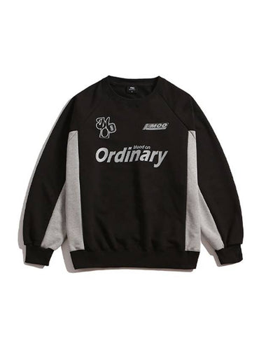 Overfit side cutting uniform sweatshirt black - MOO - BALAAN 1