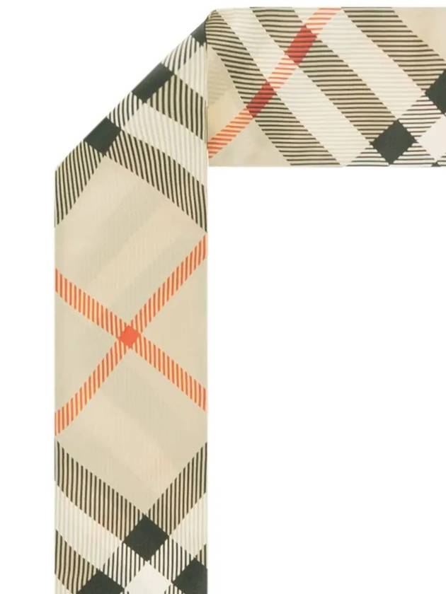 Skinny Check Silk Scarf Archive Beige - BURBERRY - BALAAN 4