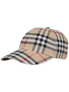 Check Cotton Ball Cap Beige - BURBERRY - BALAAN 4