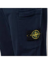 Waffen Patch Cotton Fleece Track Pants Navy - STONE ISLAND - BALAAN 4