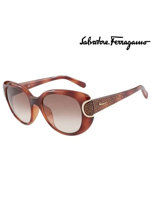 Ferragamo Sunglasses SF853SRK 214 Round Women s - SALVATORE FERRAGAMO - BALAAN 2