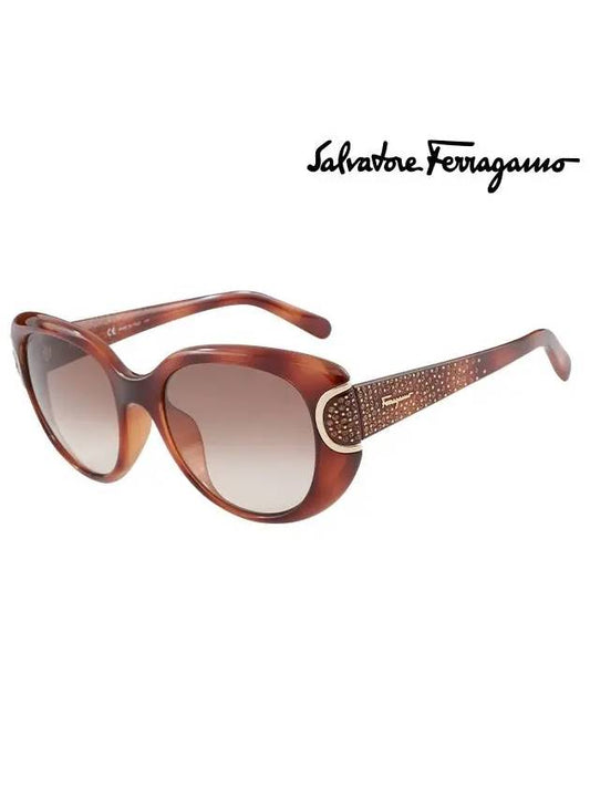 Ferragamo Sunglasses SF853SRK 214 Round Women s - SALVATORE FERRAGAMO - BALAAN 1