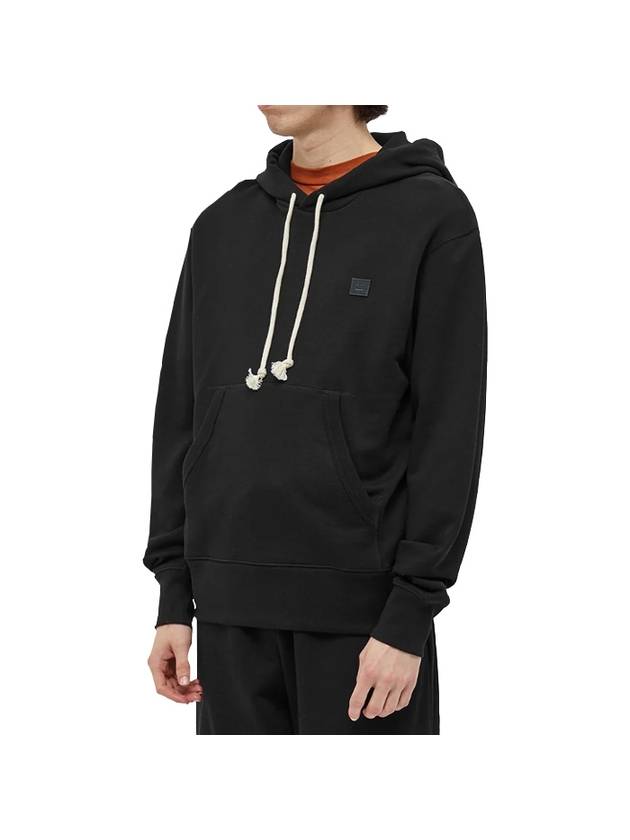 Face Patch Logo Hoodie Black - ACNE STUDIOS - BALAAN 4